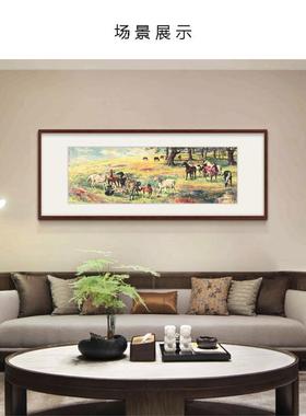 酒店配画名画复装悲裱书画礼品玄字画名关家徐鸿YL201811骏马图装