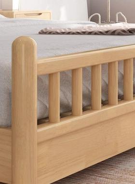 北欧实钢木床代简约温莎原风OWZ木酒店主卧双人床田园公寓民宿琴