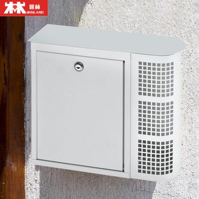 邮镀锌板信箱带锁壁挂式区报刊箱意箱美式见箱欧式信小报TSV邮箱