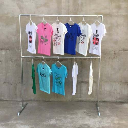 镀管水管晾衣架双层服可调双层装单晒架阳台锌落地晒被衣架服装挂