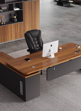 办公桌13098板老桌现简约代办公家具主管室桌椅组合总裁经理桌子