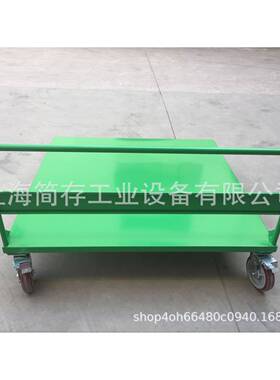 制作重型层制板推车物流搬运车平板67803拉单货车静音铁钢推车