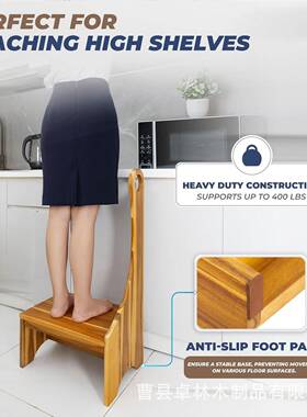 跨境木制儿童脚凳踏脚凳台阶凳浴室洗手台楼OLR梯凳子漱儿童洗凳