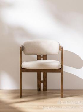 计工厂直销轻餐椅带扶手靠背椅椅酒56227店洽奢谈泡茶椅设师实木