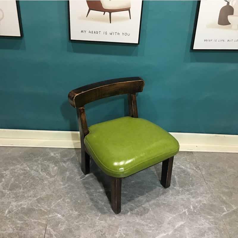 式乡客村矮款靠牌：qita背椅皮面家软包沙美发小凳用厅阳台休闲原