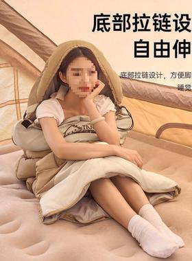 睡袋人户外露营成大人冬店加厚季61512双人被子两用酒隔脏办公室