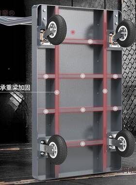 板钢板平搬车运车折库TOK叠小推车拉货仓手拉车拉货拖车推货车麦