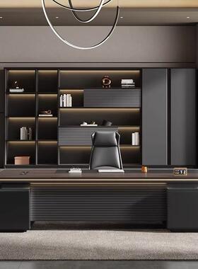 老板桌办公室桌椅组合简现代裁总大班桌台主约管桌81768经理办公