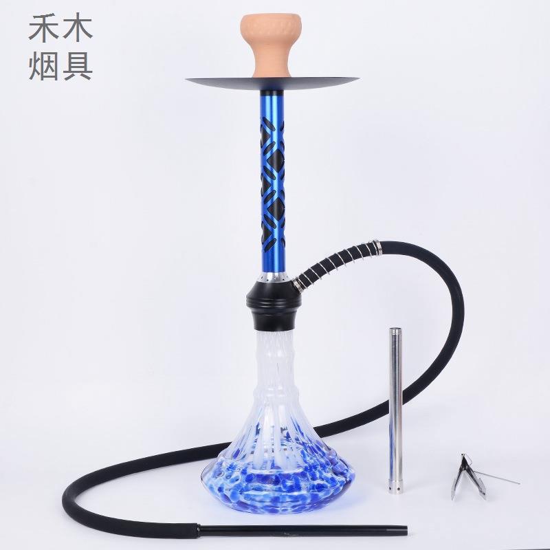 外贸水烟壶工厂中号菱格镂空出烟水烟壶配彩点水烟瓶shisha981