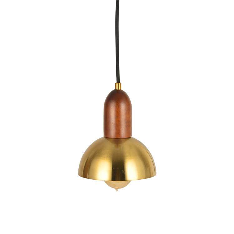 北欧简欧吊灯创意后现代单头卧室吧台餐厅床头个性艺术铜色小吊灯