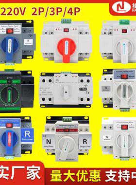 双电源自动转换开关CB级ce认证220V2P4P63A125切换柜箱迷你型ATSE