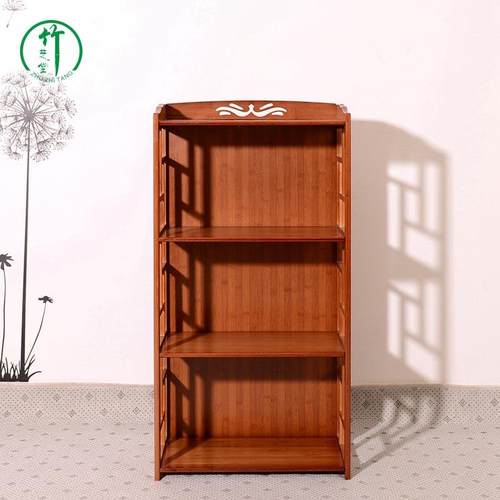 竹芝堂供应竹制简易多层收纳柜楠竹仿古3层柜（42长）