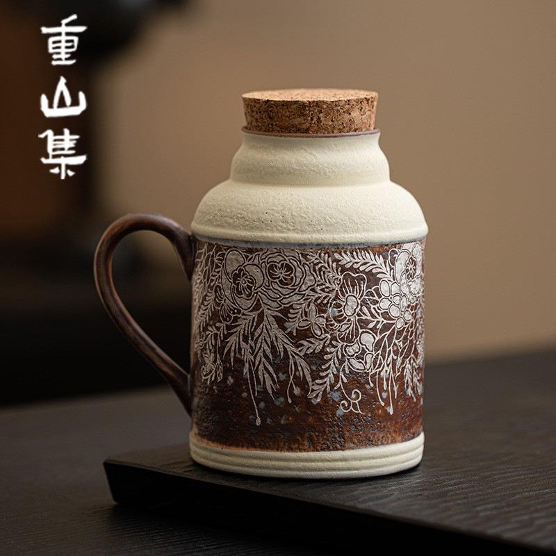 老岩泥繁花鎏银小暖壶传家壶大容量泡茶闷茶壶车载户外旅行泡茶器