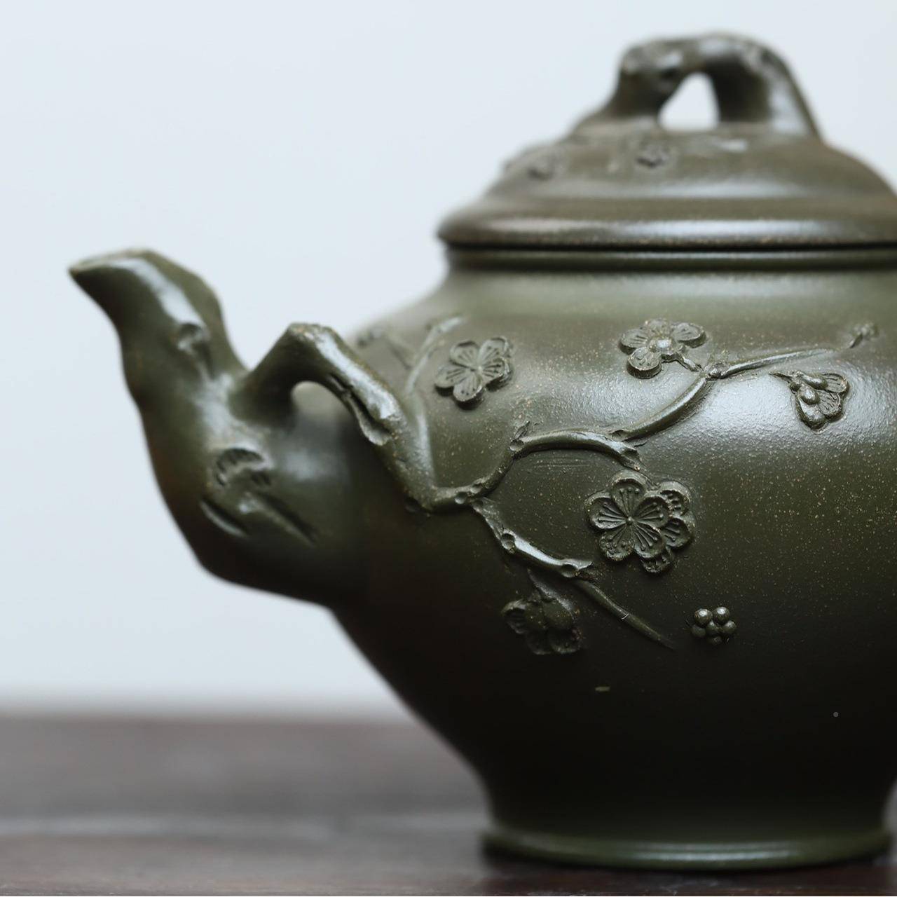 报春壶兴紫砂壶茶具道名家纯手工贴花茶玩茶宜器茶壶原128矿老绿