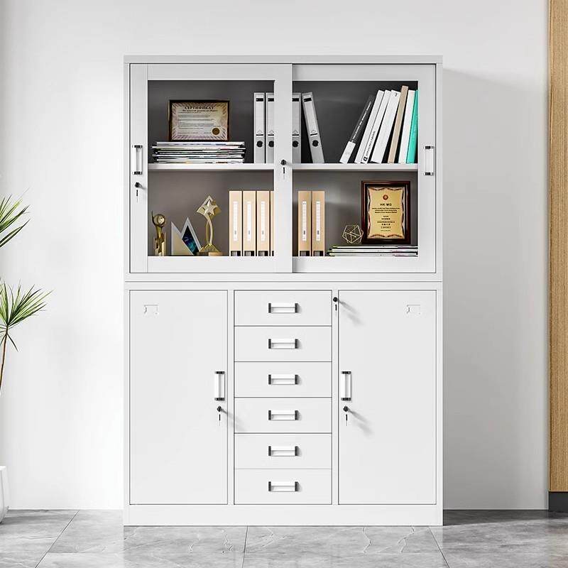 厚皮铁文件1180宽中六斗抽屉钢制资料柜财务柜a加4办公VGR柜室档