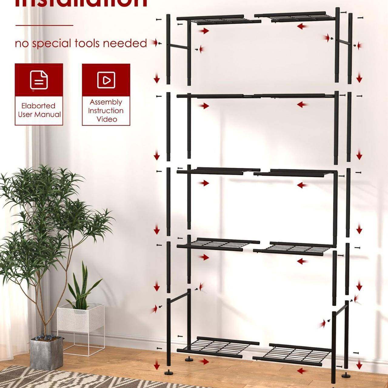 落地房多层家用微波炉烤箱厨置物架NAS功收能物品分类纳储多物架