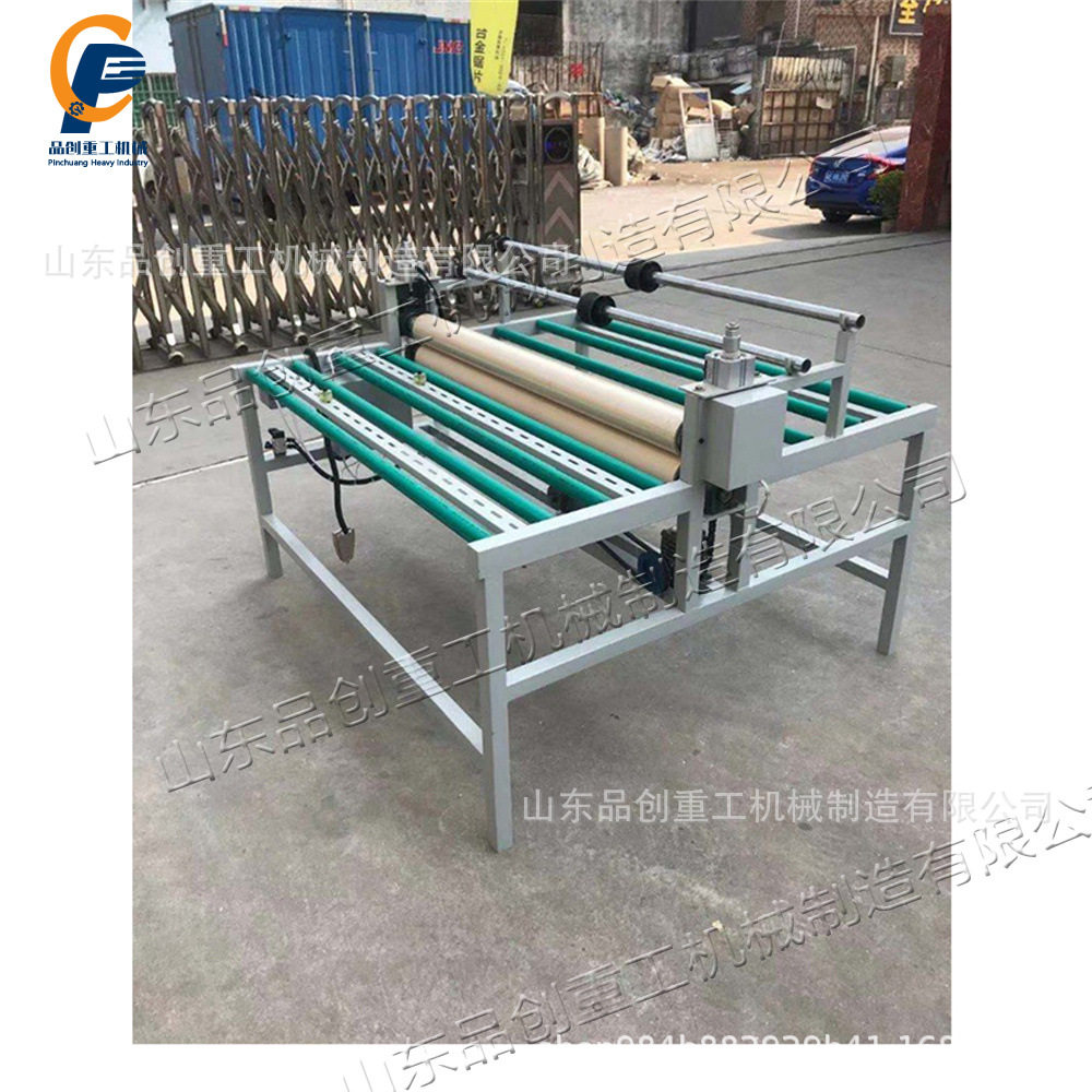 玻璃橱柜门覆膜机 无气泡瓷砖移门附膜机 漏电防护装置玻璃贴膜机