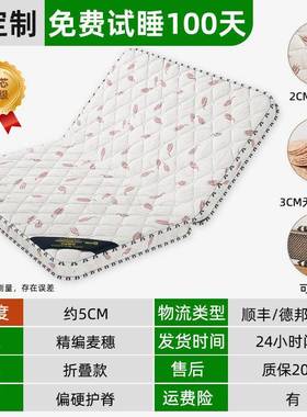 天然椰折棕榈床垫硬席IGZ垫子家用卧室儿童榻榻米叠软梦思租房专