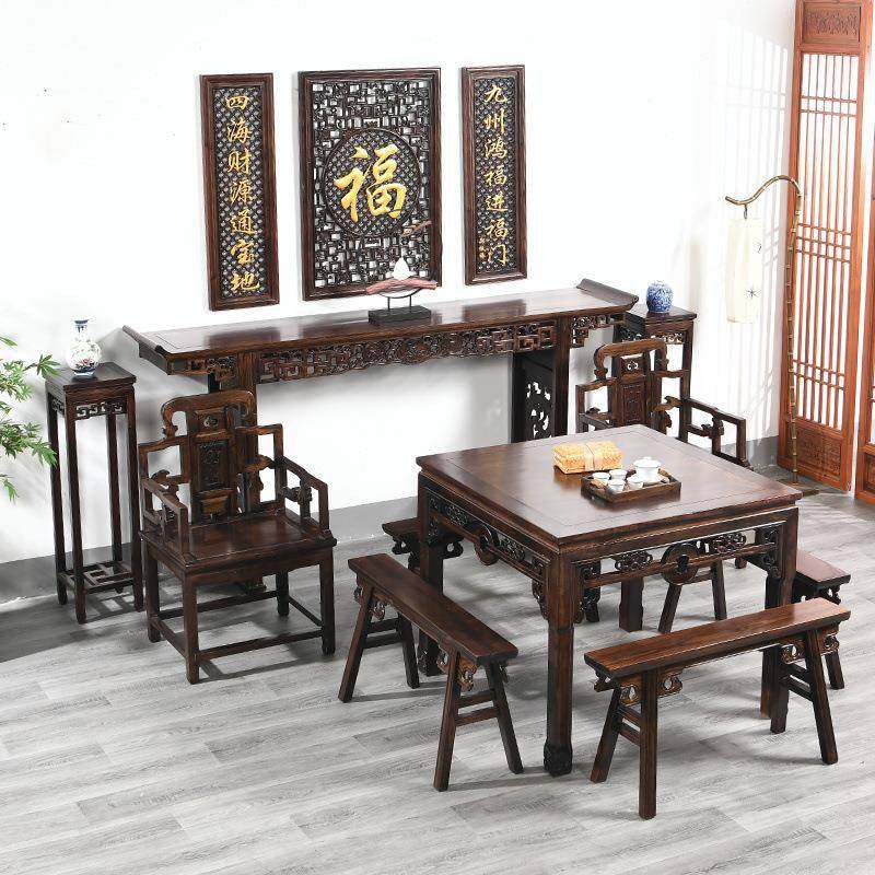 农翘头供桌八仙村桌组合中式实木中六件套条木案榆堂屋香MXQ堂案,标准件/零部件/工业耗材,车间地垫,淘宝优惠券,粉丝福利购,淘宝优惠卷