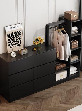 法式古斗柜卧室小户收型储物纳柜床尾挂62196衣架一复体轻客厅奢