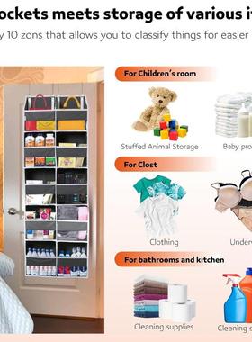 亚马逊新款无纺布门后AXO纳挂袋10格大一悬容量二合挂式储收物袋