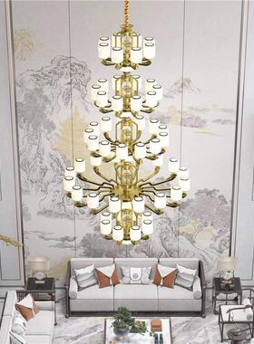 别复式QUD楼大吊灯新中式灯豪具华客墅厅灯楼灯中楼大厅三层四层