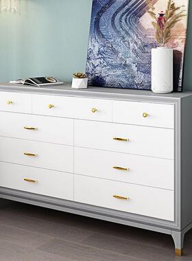 美式轻斗柜卧室玄关储柜九五斗奢柜七60878橱斗实木抽屉柜复古收