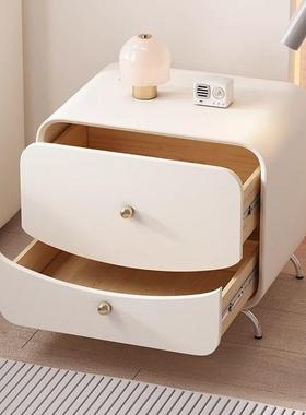 奶纳家INL用床头柜木实小型新款床边柜简约油现代储物柜卧室安装