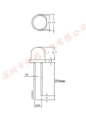 5草帽灯珠5mm草帽七彩快闪RGBF直草帽头快闪插LED发F5草帽有光二