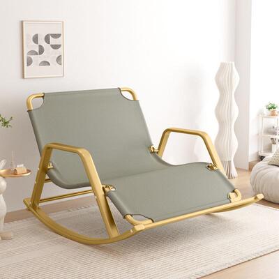 遥客9332折叠摇摇椅大人睡阳台老人躺午椅厅休闲懒人逍椅家用午休