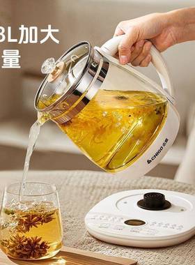 玻璃泡13211花茶养生办壶公室电热烧水壶全自动煮温茶器带网滤保