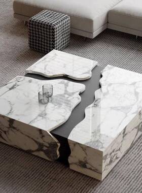 大理石实木茶几客厅家用意别墅式个性创意时尚2年25新85453款行云