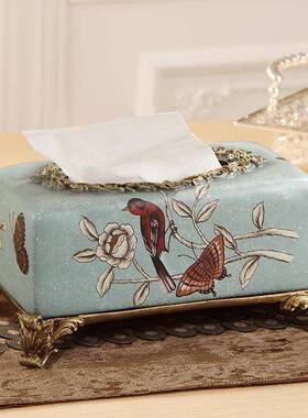 美式纸巾盒客抽厅纸盒家式用欧式创意餐DVS新桌中家用面纸床头卧