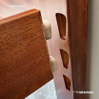 全榫卯结木花梨实木床构加厚双人床中式花明清76417古典雕仿古主