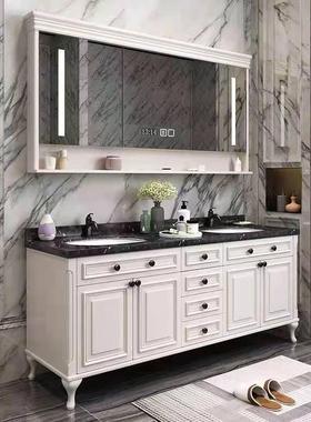 盆户洗手大ZG-70175型浴卫生间脸盆实木美式室柜大户板洗漱洗脸组