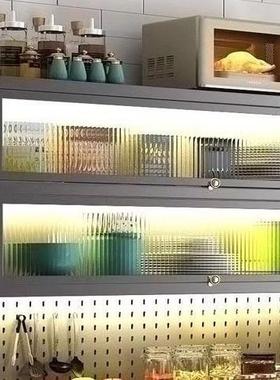 餐升级加15255长120边柜橱柜落地多层置物架微炉碗筷收纳柜储0物