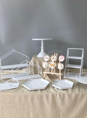 铁甜艺品台件展架蛋糕托盘43322欧式下午茶点心架冷餐茶歇摆摆台