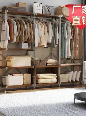 开放日式衣衣柜衣架挂衣帽架式52945卧室落地帽架步入衣间架子置
