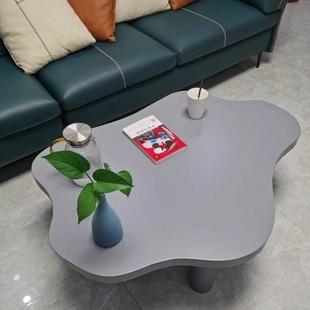 127新款实木异形茶几油小户型朵云约客厅沙发小型奶茶桌不规则简