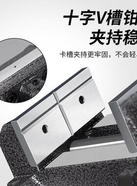 可斜倾台钳高23843度精度台虎钳万向平钳口夹具角度钳可调斜虎钳