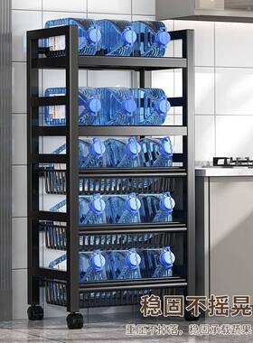 锈厨房菜不BW36044移篮子置钢物架落地多层动蔬菜储物架子家用多