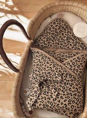 被婴ZXX儿初生秋冬纯棉夹棉新生婴儿包用品春秋产房用品出被抱豹