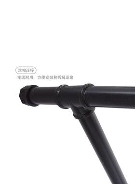 铁艺水11119管桌腿工业风架几l桌oft置物复古办公餐茶脚铁管桌脚