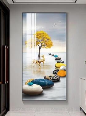 入户关装饰画道轻奢现代简走廊过挂画客厅约正对门2HTLB-XG5玄025