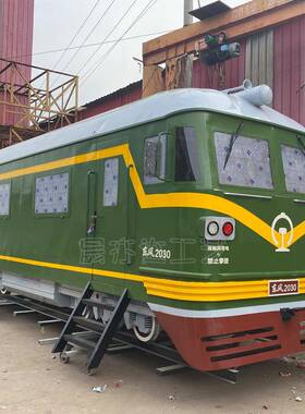 士大型仿真东20926风绿皮火厢模型复古售蒸汽火车车头双层巴景区