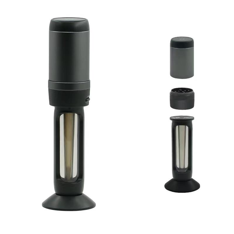 新款填烟一体机电动磨烟器USB充电全自动一键研磨器烟草磨烟