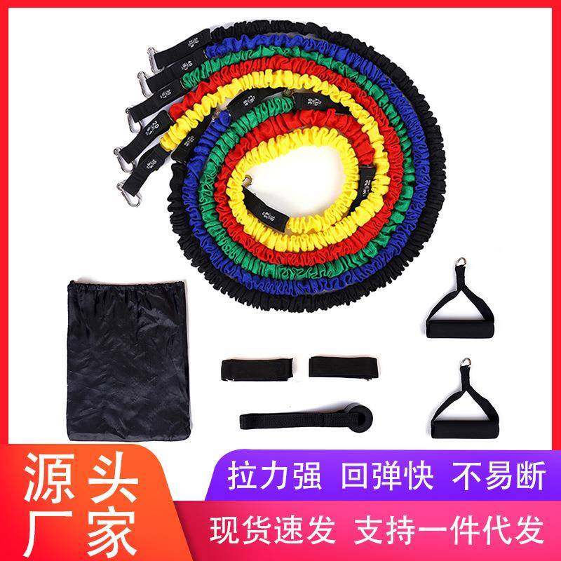 TPE拉力绳11件套拉力器健身美体家用健身套装织带登山扣防断款,纺织面料/辅料/配套,纺织机械配件,淘宝优惠券,粉丝福利购,淘宝优惠卷