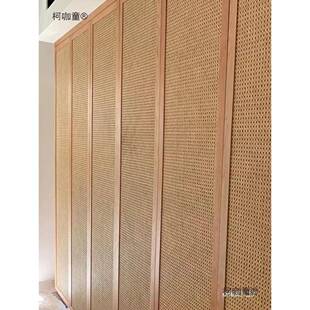 藤门拉门日式749隔断形折叠门衣柜门卧室门中式门编隔门隐麦太断