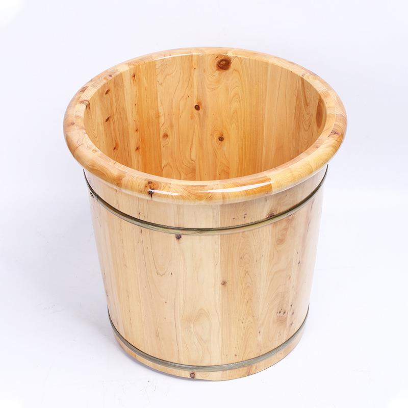 桑厂家直批保香柏木泡脚木桶拿洗浴洗脚盆实木温0640圆穴位摩按木