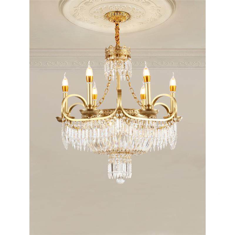 式铜客10968厅水晶吊欧式轻奢卧室餐厅灯具奢华大灯气个全性创意